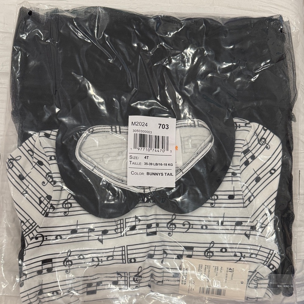 Gymboree Black and White Musical Note Dress